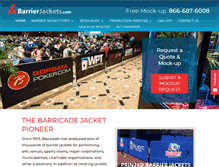 Tablet Screenshot of barrierjackets.com